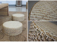 Load image into Gallery viewer, Premium Straw Woven Pouf Ottoman - Zen Area Ideas - Personal Hour for Yoga and Meditations 
