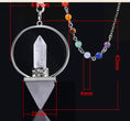 Load image into Gallery viewer, Stone Accessories - Meditation Obsidian Pendulum Seven Chakra Bead Chain - Personal Hour for Yoga and Meditations 
