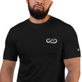Load image into Gallery viewer, Balanced Yoga Sign - Premium Champion Performance Yoga T-Shirt - Men Yoga Clothes - Personal Hour for Yoga and Meditations 
