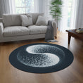 Load image into Gallery viewer, Yin Yang Round Rug - Personal Hour for Yoga and Meditations 
