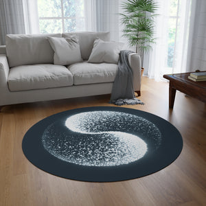 Open image in slideshow, Yin Yang Round Rug - Personal Hour for Yoga and Meditations 
