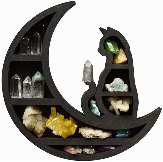 Zen Decor Ideas- Crystal Rack Small Ornaments Shelf Model Storage Rack Wall Decorations Crystal Stone Rack - Personal Hour for Yoga and Meditations 