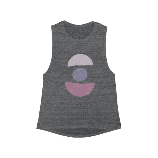 Balanced Premium Women's Flowy Scoop Muscle Yoga Tank Top - Personal Hour for Yoga and Meditations 