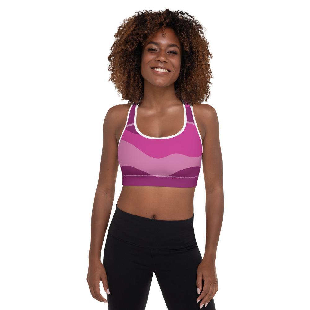 Fashionable Pink Padded Yoga Bra - Comfy and Soft Bra for Sport