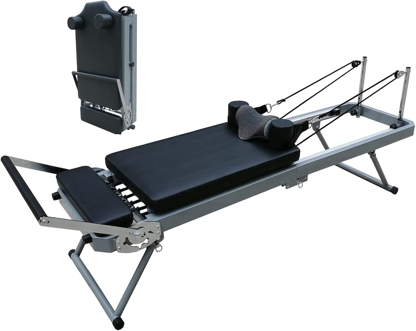 TuT Metal Foldable Pilates Reformer -  5 Cords - Personal Hour for Yoga and Meditations 