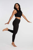 Load image into Gallery viewer, Footless Leggings Tight in Black Opaque With Comfort Luxe Waistband - Personal Hour 
