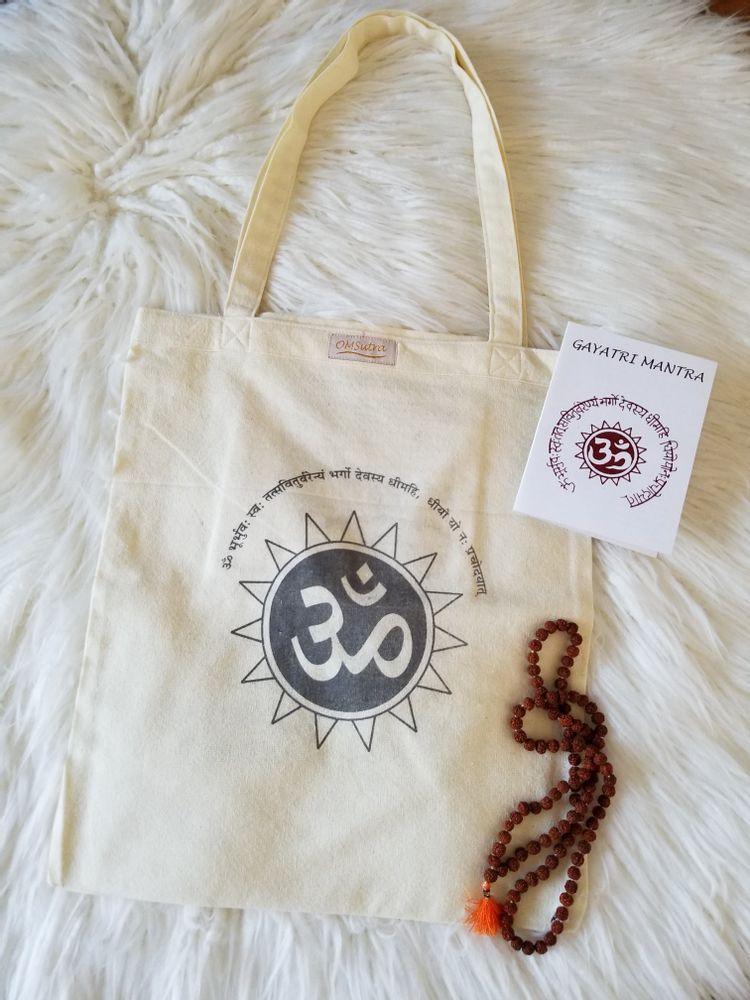 Gayatri Mantra Book Tote Bag free with Shawl purchase - Personal Hour for Yoga and Meditations 