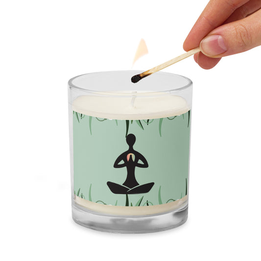 Glass jar soy wax candle - Personal Hour for Yoga and Meditations