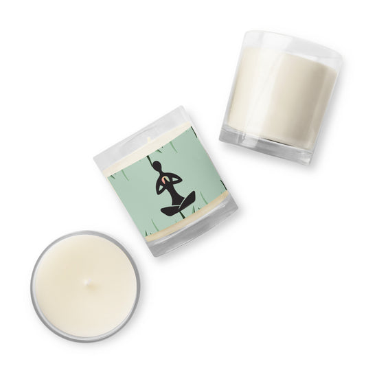 Glass jar soy wax candle - Personal Hour for Yoga and Meditations