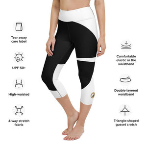 Open image in slideshow, High Waistband Yoga Capri Leggings with Pockets - Yoga Pants - Personal Hour for Yoga and Meditations 
