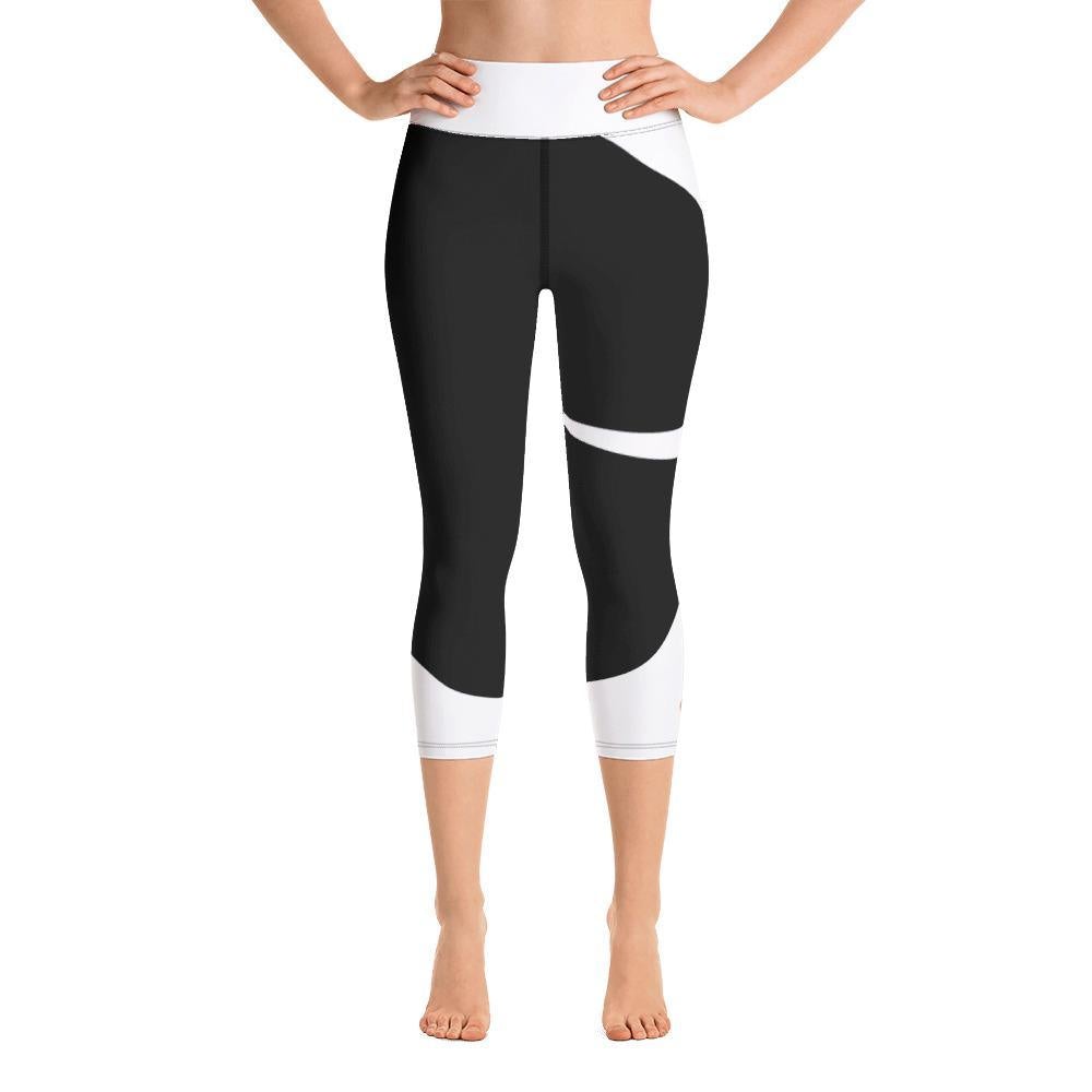 High Waistband Yoga Capri Leggings with Pockets - Yoga Pants - Personal Hour for Yoga and Meditations 