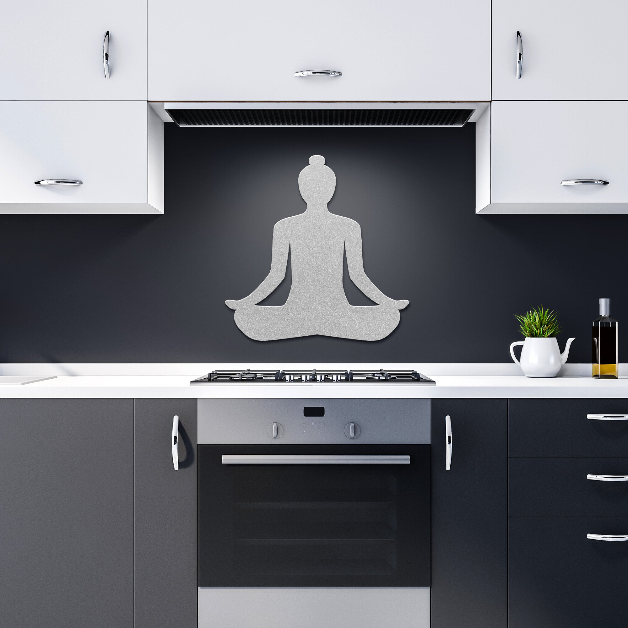 lotus position meditation and yoga metal cut wall decor - Personal Hour 