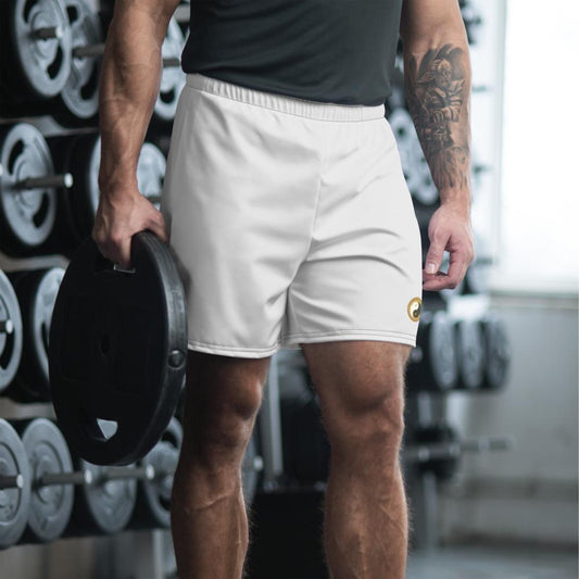 Men's Yoga Long Shorts - White - Personal Hour for Yoga and Meditations 
