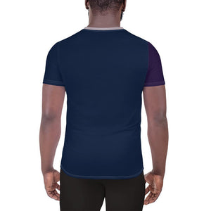 Men's Yoga T-shirt - Navy and Lilly - Personal Hour for Yoga and Meditations 