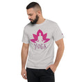 Load image into Gallery viewer, Men's Champion T-Shirt - Yoga Top for Men with Sayings - Personal Hour for Yoga and Meditations 
