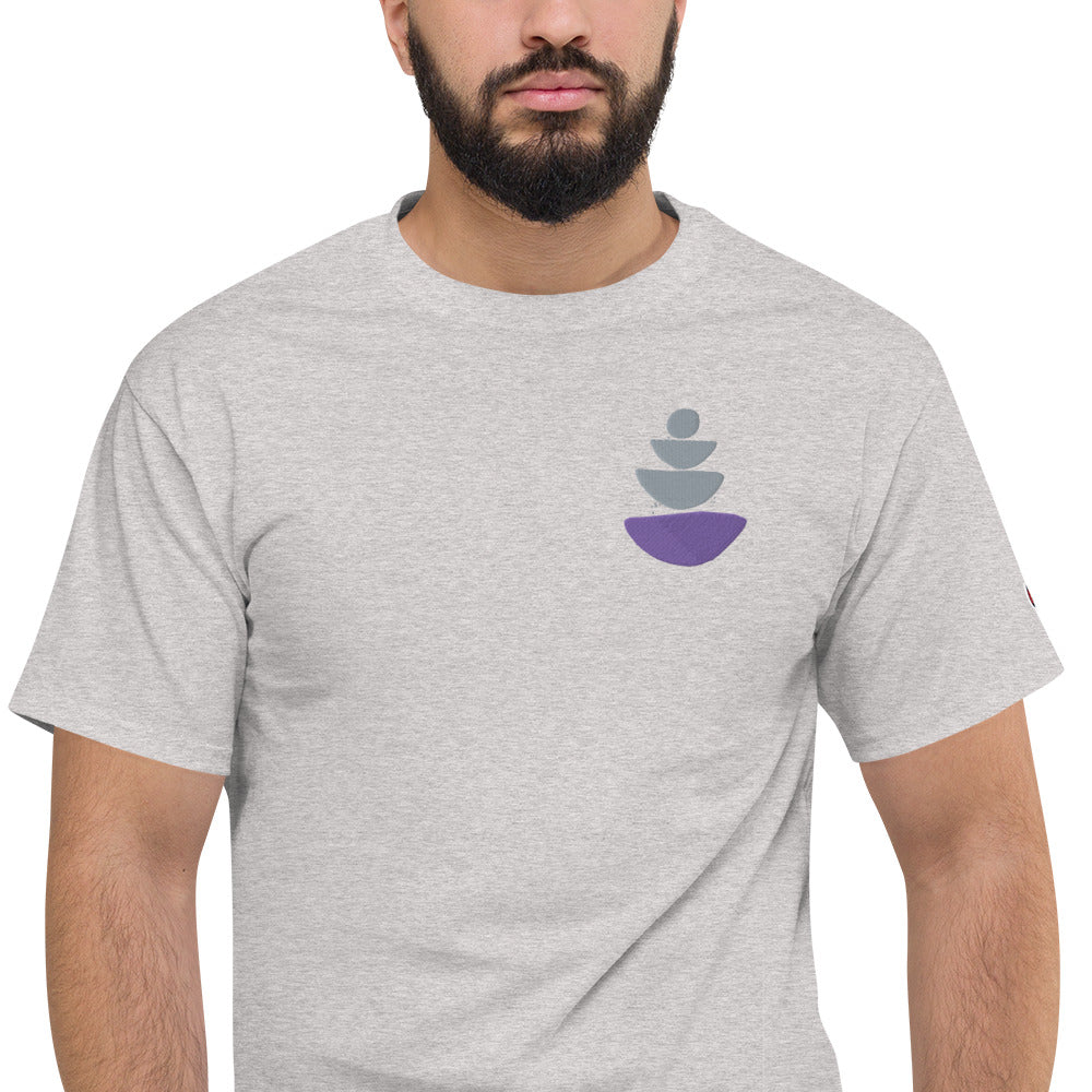 Balanced Body Principle - Men's Champion Yoga T-Shirt - Personal Hour for Yoga and Meditations 