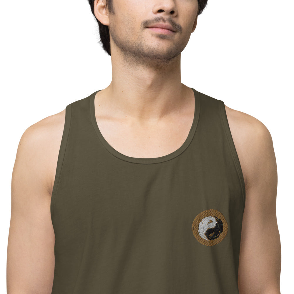 Men’s premium tank yoga top - soft and smooth yoga clothes for men - Personal Hour for Yoga and Meditations 