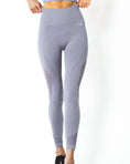 Load image into Gallery viewer, Mesh Seamless Legging with Ribbing Detail - Grey Purple - Personal Hour 
