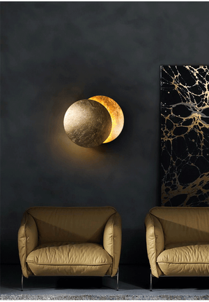 Creative and Modern Zen Room Moon Concept Solar Eclipse Wall Decor - Personal Hour for Yoga and Meditations 