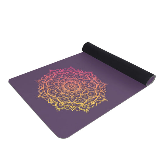 Non Slip Yoga Mat - Rubber - Yoga Flower - 3mm - Personal Hour for Yoga and Meditations 