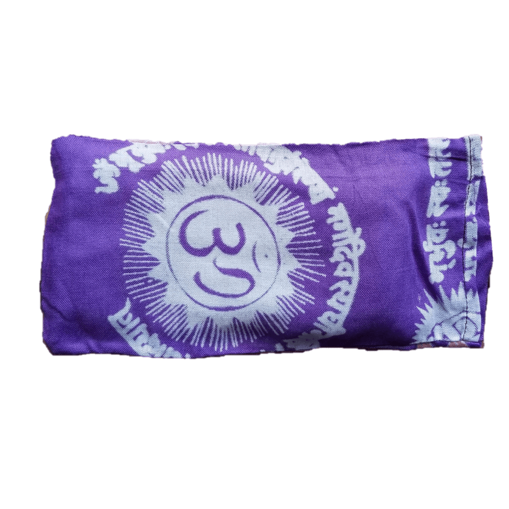 OMSutra stress release Eye Pillow - OM Gayatri Mantra Design - Personal Hour for Yoga and Meditations 