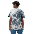 Load image into Gallery viewer, Oversized yoga top - tie-dye t-shirt with balanced logo - Unisex yoga top with sayings - Personal Hour for Yoga and Meditations 
