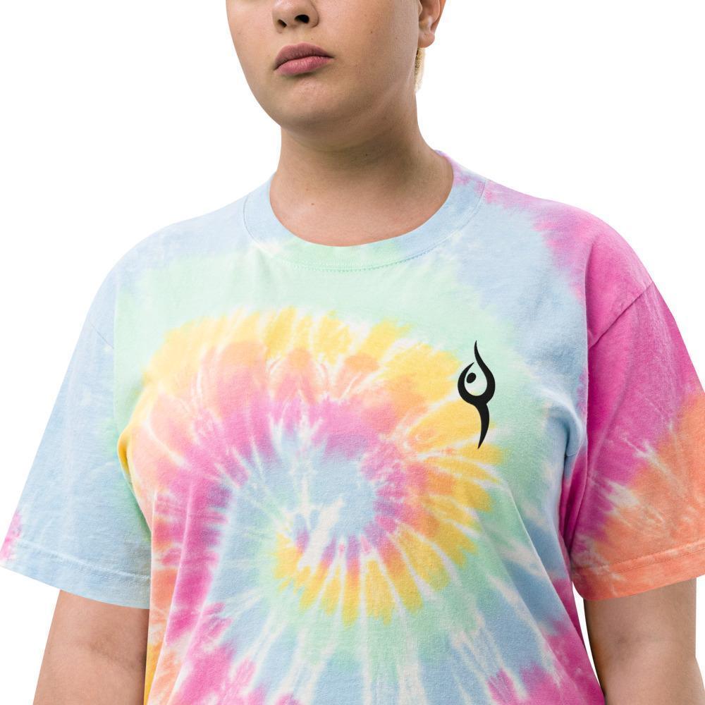 Oversized tie-dye yoga t-shirt - Personal Hour for Yoga and Meditations 