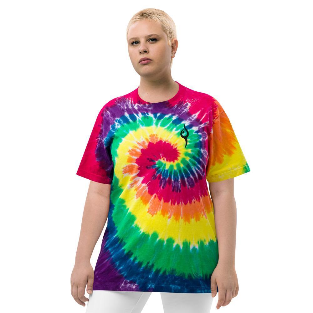 Oversized tie-dye yoga t-shirt - Personal Hour for Yoga and Meditations 