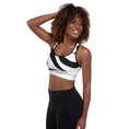Load image into Gallery viewer, Padded Yoga Bra - Black and White - Personal Hour for Yoga and Meditations 
