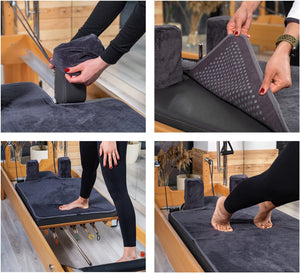 Pilates Reformer Non-Slip Mat - Included 2 Pcs Shoulder Block Covers - Personal Hour for Yoga and Meditations 