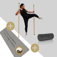 Load image into Gallery viewer, Two Pilates Pole with Yoga Mat and Yoga Bolster - 4 Items Bundle - Personal Hour for Yoga and Meditations 
