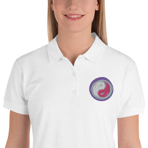 Open image in slideshow, Yoga White Clothes - Women&#39;s Yoga Polo Shirt - Personal Hour for Yoga and Meditations 

