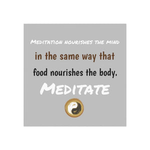 Square Magnet Positive Message (Meditation nourishes the mind in the same way that food nourishes the body.) - Personal Hour for Yoga and Meditations 