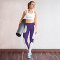Load image into Gallery viewer, Super soft and stretchy, and comfortable yoga leggings - purple fashionable - Personal Hour for Yoga and Meditations 
