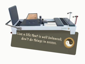 The Janet Studio - White Wood 6 Springs Pilates Reformer - Personal Hour for Yoga and Meditations 