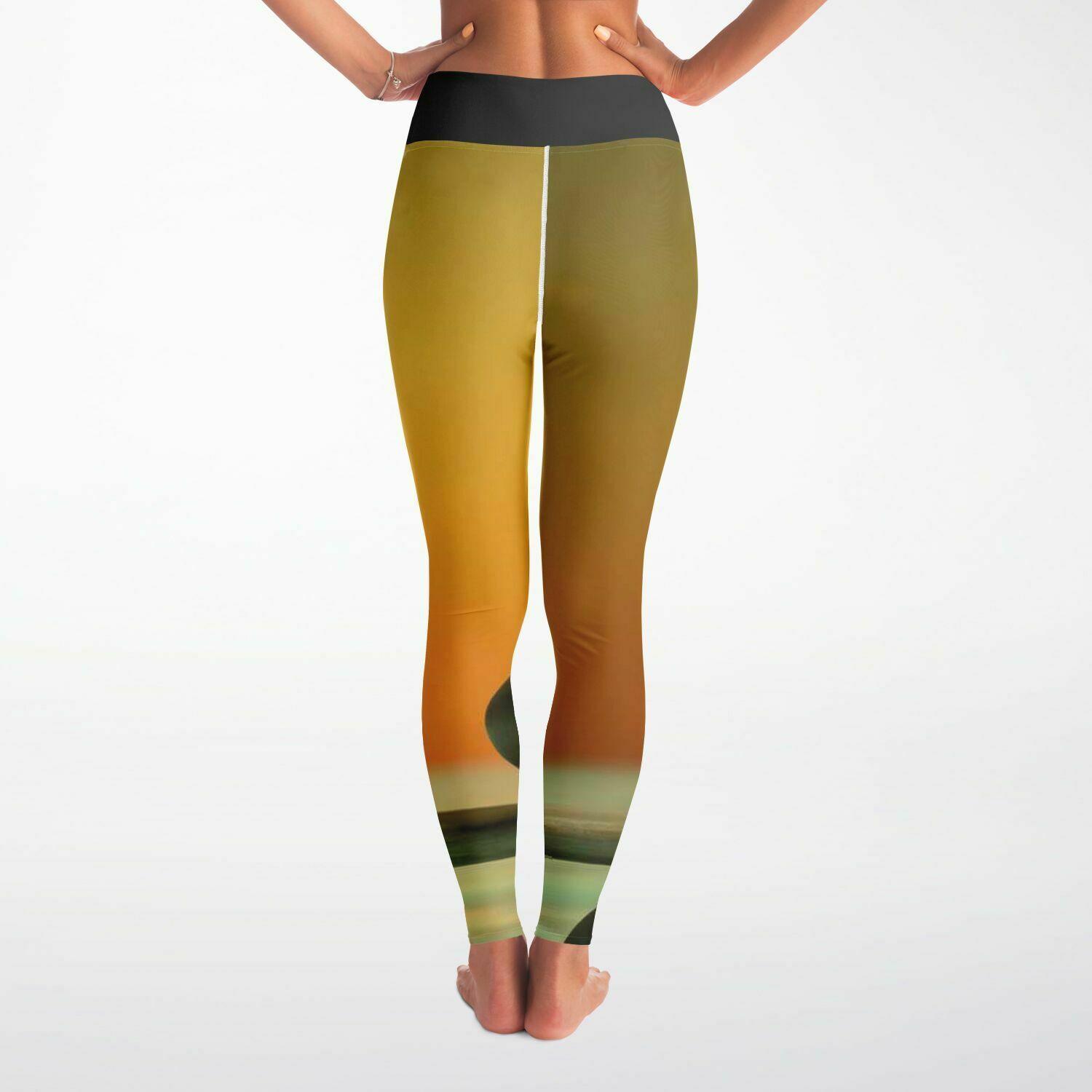 Yoga leggings with inner waistband pocket - Personal Hour for Yoga and Meditations 