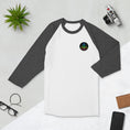 Load image into Gallery viewer, 7 Chakra  - High Quality 3/4 Sleeve Raglan Yoga Shirt - Yoga Top for Men and Women - Personal Hour for Yoga and Meditations 
