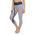 Load image into Gallery viewer, Waistband Yoga Capri Leggings With Pocket - Lily and Navy - Personal Hour for Yoga and Meditations 
