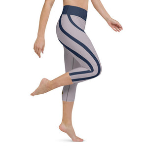 Waistband Yoga Capri Leggings With Pocket - Lily and Navy - Personal Hour for Yoga and Meditations 