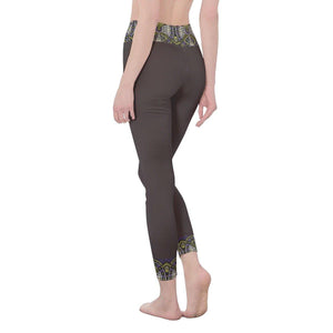 Women's High Waist Yoga Leggings - Side Stitch Closure - Personal Hour for Yoga and Meditations 