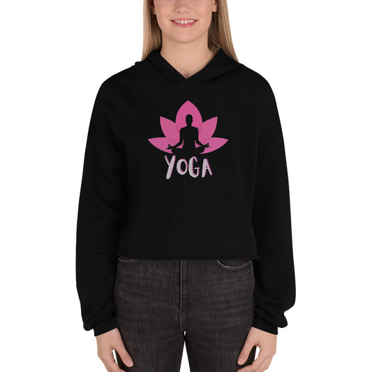 Fashionable Crop Hoodie - Yoga Top for Women - Personal Hour for Yoga and Meditations 