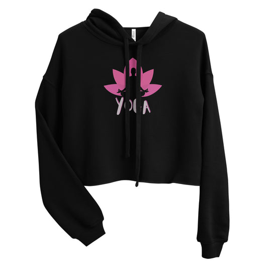 Fashionable Crop Hoodie - Yoga Top for Women - Personal Hour for Yoga and Meditations 