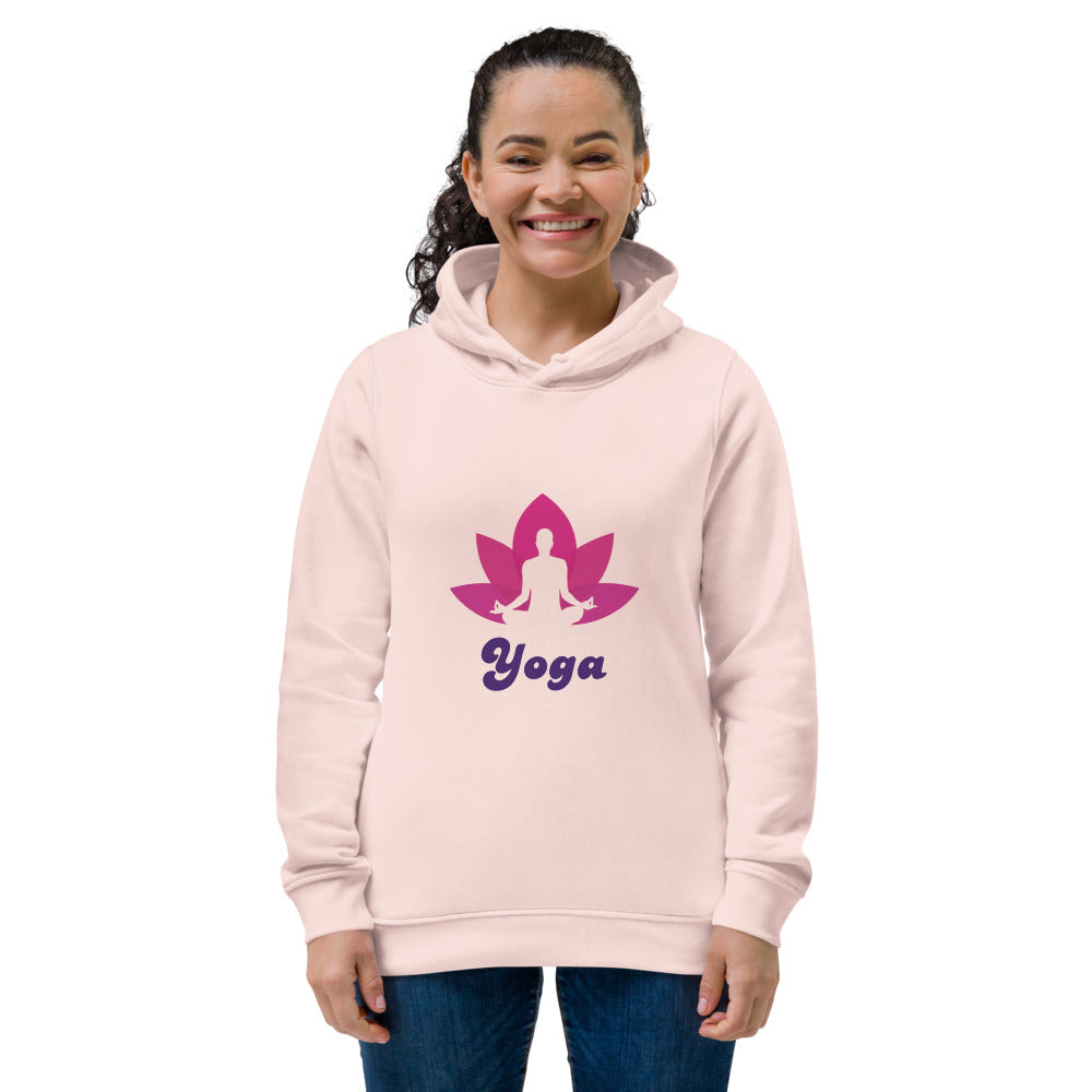 Yoga Hoodie - Women's eco fitted gym hoodie - Personal Hour for Yoga and Meditations 