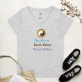 Load image into Gallery viewer, Women’s recycled v-neck yoga  t-shirt with sayings - Personal Hour for Yoga and Meditations 
