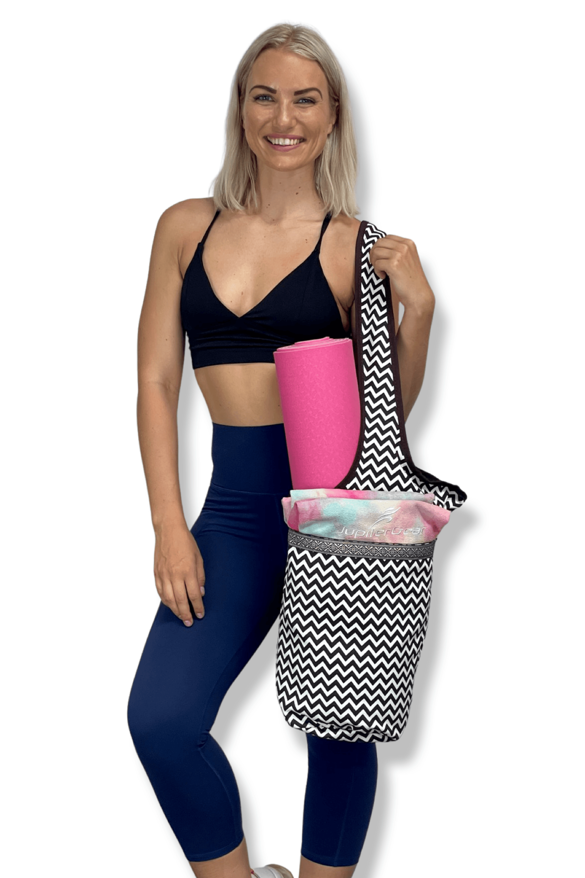 Yoga Mat Carrying Tote Bag with Large Pockets - Personal Hour 