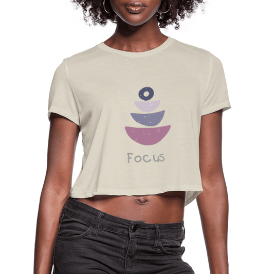 Yoga Principles - Women's Cropped T-Shirt for yoga - Personal Hour for Yoga and Meditations